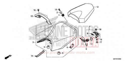 SIEGE CBR500RAN de 2022